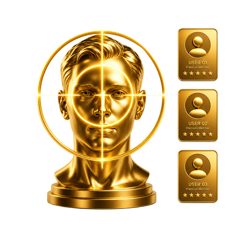 Gold persona with target illustration