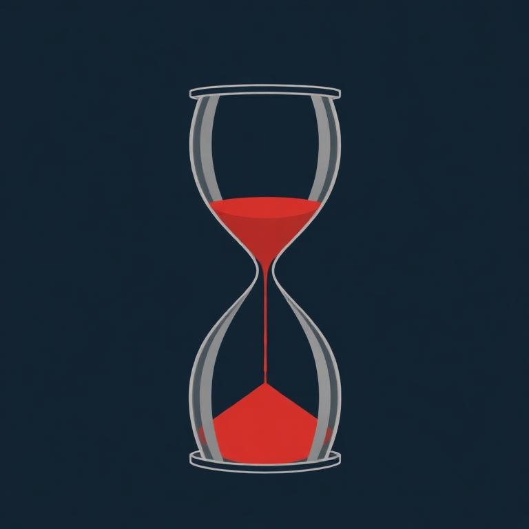 Hourglass with sand running out